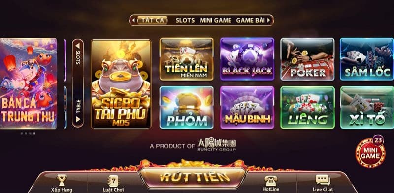 Giới thiệu cổng game casino Sunwin