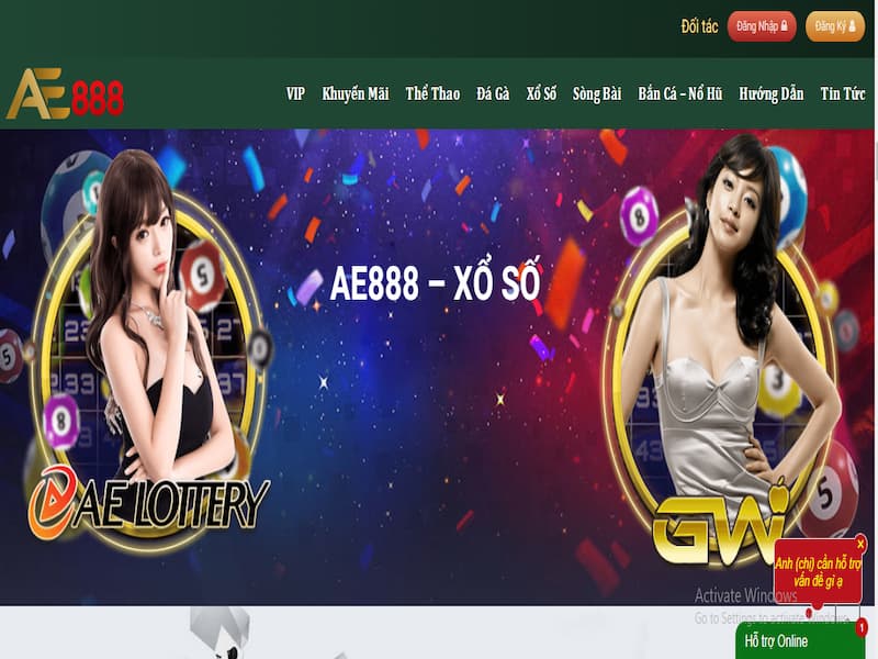 Cược xổ số tại AE888 hấp dẫn nhiều người chơi